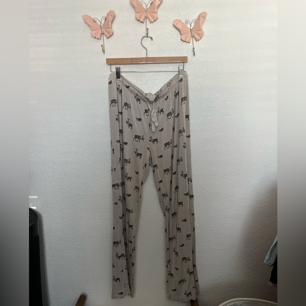 Kyte BABY Beige Animal-Print Wide-Leg Knit Pants